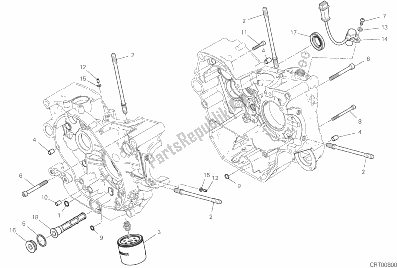 Tutte le parti per il 09b - Coppia Semicarter del Ducati Scrambler Cafe Racer USA 803 2020